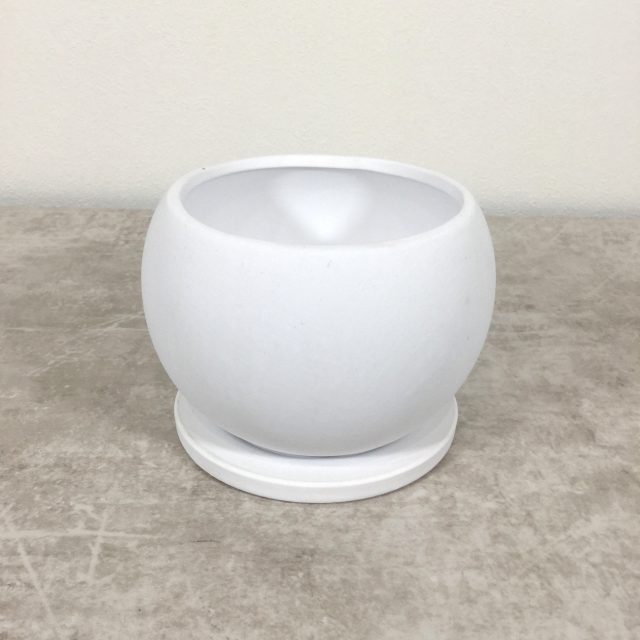 植木鉢（丸型）ホワイト